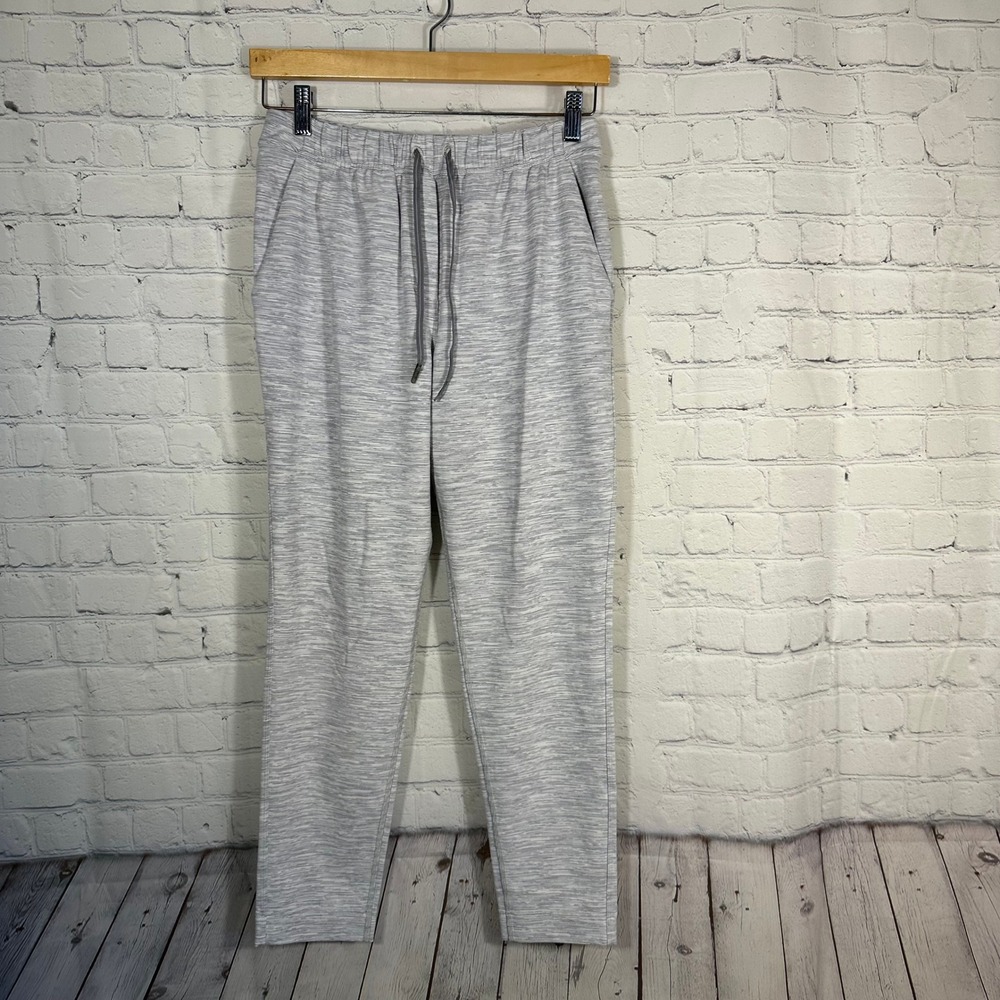 Lululemon On The Fly Pant‎ Grey Space Dye Drawstring Tapered Leg Trousers